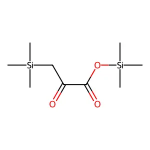 Propanoic acid, 2-oxo-3-(trimethylsilyl)-, trimethylsilyl ester structure