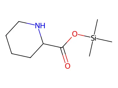 2-Piperidinecarboxylic acid, trimethylsilyl ester structure