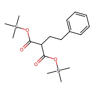 Propanedioic acid, (2-phenylethyl)-, bis(trimethylsilyl) ester structure