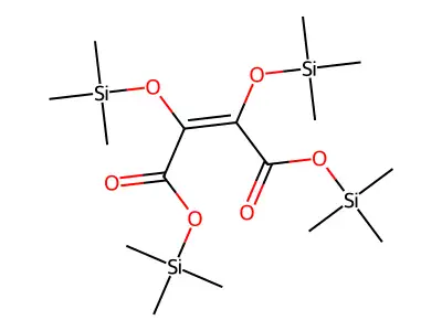 2-Butenedioic acid, 2,3-bis(trimethylsilyloxy)-, bis(trimethylsilyl) ester structure