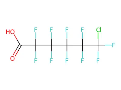 6-Chloro-perfluorohexanoic acid structure