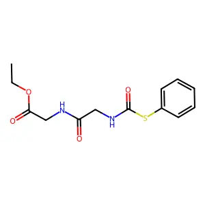 Ethyl 2-[[2-(phenylsulfanylcarbonylamino)acetyl]amino]acetate structure