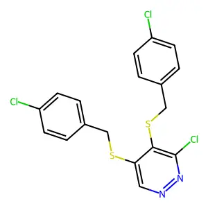 3-Chloro-4,5-bis[(4-chlorobenzyl)sulfanyl]pyridazine structure