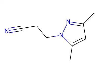 3-(3,5-dimethyl-1H-pyrazol-1-yl)propanenitrile structure