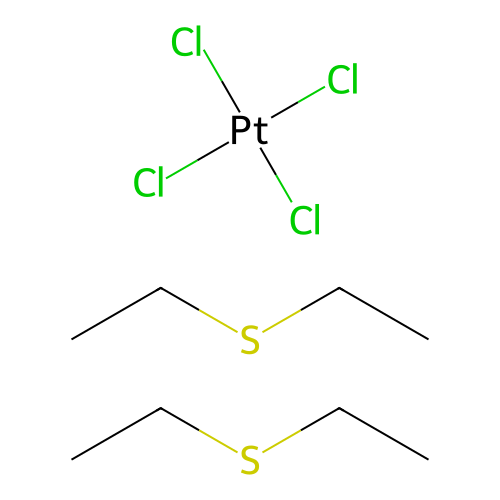 Tetrachlorobis(1,1'-thiobis(ethane))platinum structure