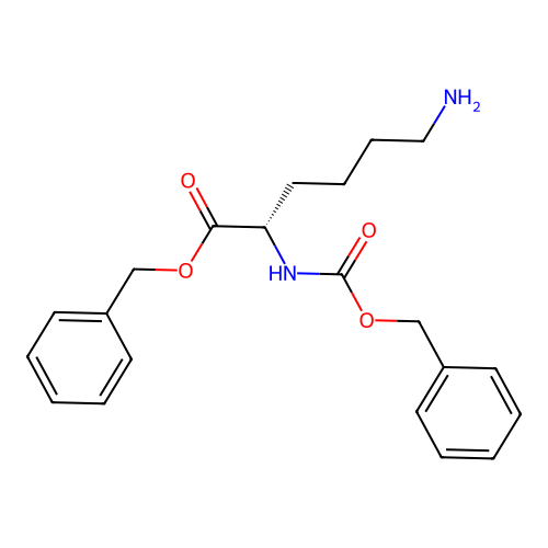 N2-((Phenylmethoxy)carbonyl)-L-lysine phenylmethyl ester structure