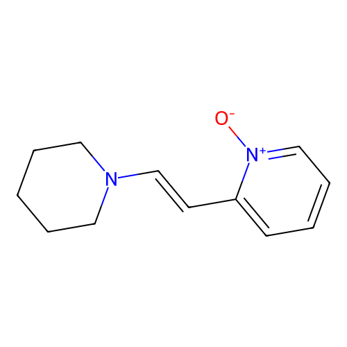 1-oxido-2-[(E)-2-piperidin-1-ylethenyl]pyridin-1-ium structure