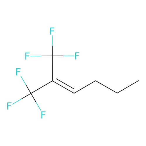 1,1,1-Trifluoro-2-(trifluoromethyl)hex-2-ene structure