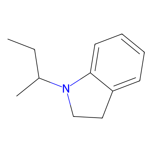 1H-Indole, 2,3-dihydro-1-(1-methylpropyl)- structure