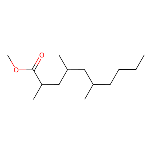 Decanoic acid, 2,4,6-trimethyl-, methyl ester structure