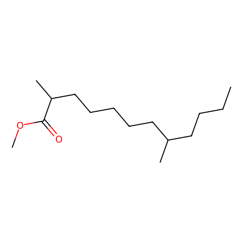 Dodecanoic acid, 2,8-dimethyl-, methyl ester structure
