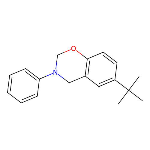 2H-1,3-Benzoxazine, 6-(1,1-dimethylethyl)-3,4-dihydro-3-phenyl- structure