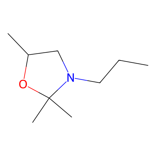 Oxazolidine, 2,2,5-trimethyl-3-propyl- structure
