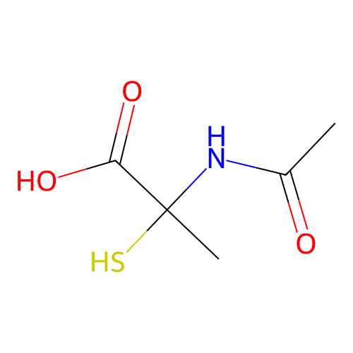 Alanine, N-acetyl-2-mercapto-, (+/-)- structure