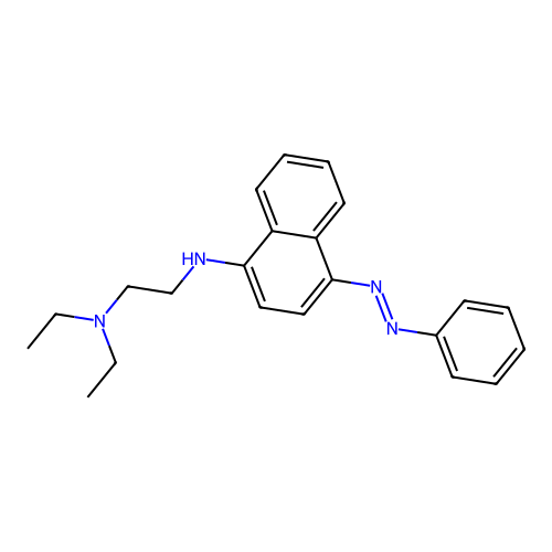 1,2-Ethanediamine, N1,N1-diethyl-N2-[4-(2-phenyldiazenyl)-1-naphthalenyl]- structure