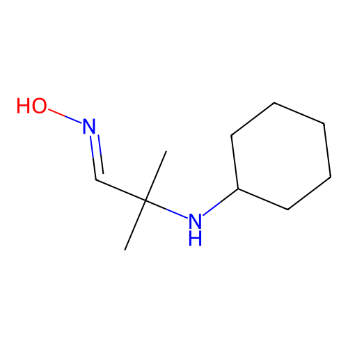 N-[2-(cyclohexylamino)-2-methylpropylidene]hydroxylamine structure