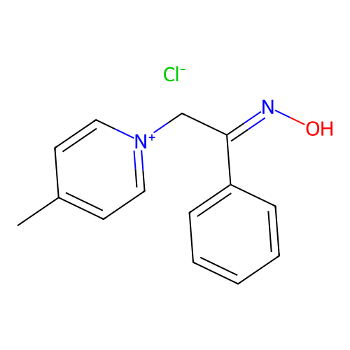 4-Picolinium, 1-phenacyl-, chloride, oxime structure