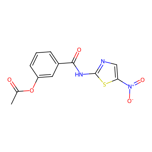 [3-[(5-Nitro-1,3-thiazol-2-yl)carbamoyl]phenyl] acetate structure
