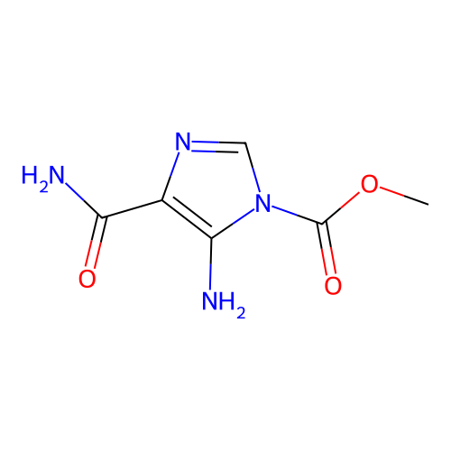 Methyl 5-amino-4-carbamoylimidazole-1-carboxylate structure