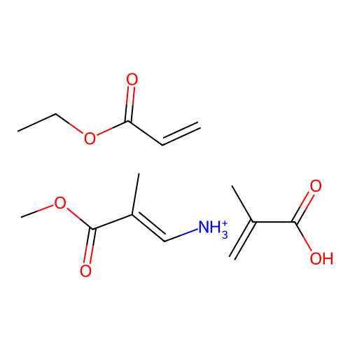 (C5-H8-O2.C5-H8-O2.C4-H6-O2)x-.x-H3-N structure