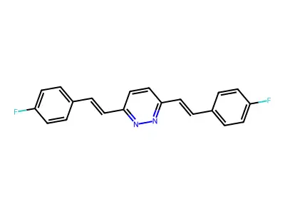 3,6-Bis[2-(4-fluorophenyl)ethenyl]pyridazine structure