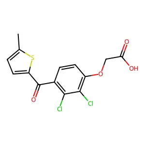 Acetic acid, (2,3-dichloro-4-(5-methyl-2-thenoyl)phenoxy)- structure