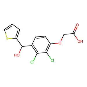 Acetic acid, (2,3-dichloro-4-((2-thienyl)hydroxymethyl)phenoxy)- structure