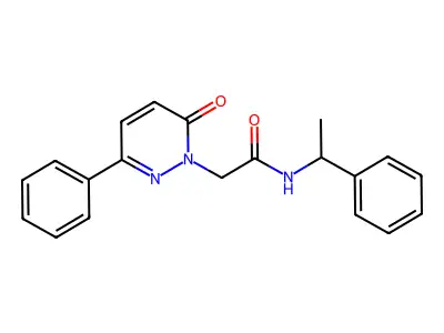 2-(6-Oxo-3-phenylpyridazin-1(6H)-yl)-N-(1-phenylethyl)ethanimidic acid structure