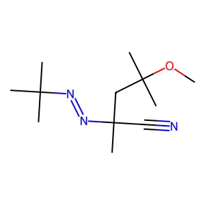 Pentanenitrile, 2-[2-(1,1-dimethylethyl)diazenyl]-4-methoxy-2,4-dimethyl- structure