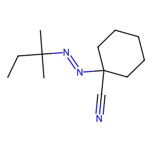 1-[2-(1,1-Dimethylpropyl)diazenyl]cyclohexanecarbonitrile structure