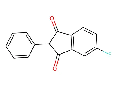 5-Fluoro-2-phenyl-1H-indene-1,3(2H)-dione structure