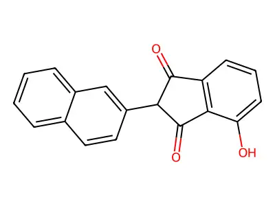 1,3-Indandione, 4-hydroxy-2-(2-naphthalenyl)- structure