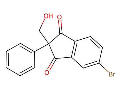 5-Bromo-2-(hydroxymethyl)-2-phenyl-1H-indene-1,3(2H)-dione structure