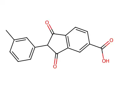 2-(3-Methylphenyl)-1,3-dioxo-2,3-dihydro-1H-indene-5-carboxylic acid structure