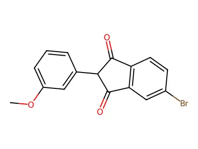 5-Bromo-2-(3-methoxyphenyl)-1H-indene-1,3(2H)-dione structure