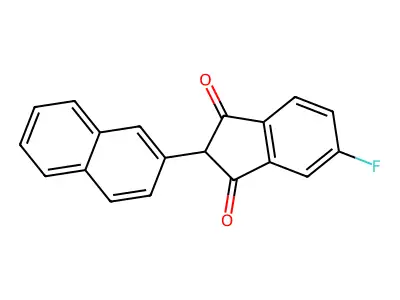 5-Fluoro-2-(naphthalen-2-yl)-1H-indene-1,3(2H)-dione structure