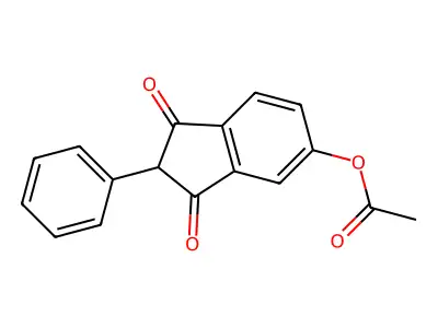 1,3-Dioxo-2-phenyl-2,3-dihydro-1H-inden-5-yl acetate structure