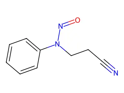 3-[Nitroso(phenyl)amino]propanenitrile structure