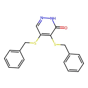 4,5-bis(benzylsulfanyl)-1H-pyridazin-6-one structure