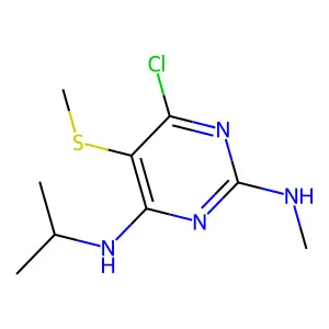 N-[4-chloro-6-(isopropylamino)-5-(methylsulfanyl)-2-pyrimidinyl]-N-methylamine structure