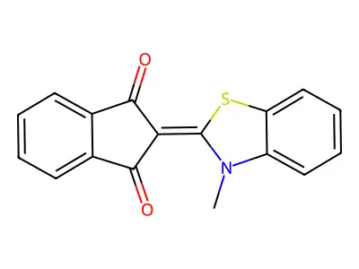 1H-Indene-1,3(2H)-dione, 2-(3-methyl-2(3H)-benzothiazolylidene)- structure