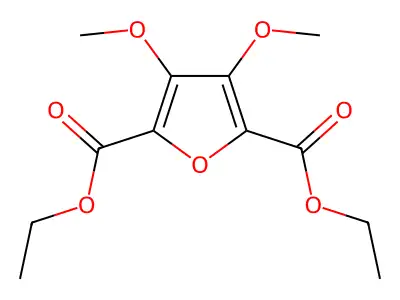Diethyl 3,4-dimethoxyfuran-2,5-dicarboxylate structure