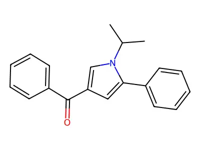 Phenyl-(5-phenyl-1-propan-2-ylpyrrol-3-yl)methanone structure