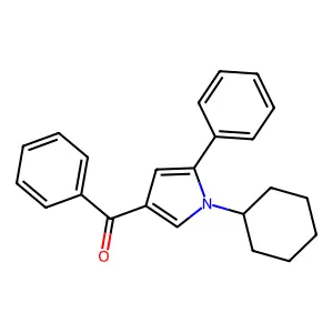 (1-Cyclohexyl-5-phenylpyrrol-3-yl)-phenylmethanone structure