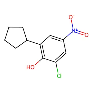 2-Chloro-6-cyclopentyl-4-nitrophenol structure