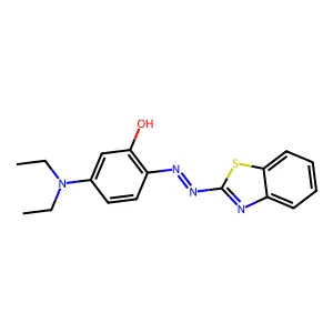 Phenol, 2-(2-(2-benzothiazolyl)diazenyl)-5-(diethylamino)- structure