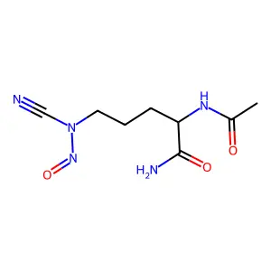 Cyanamide, N-(4-acetamido-4-carbamoylbutyl)-N-nitroso- structure