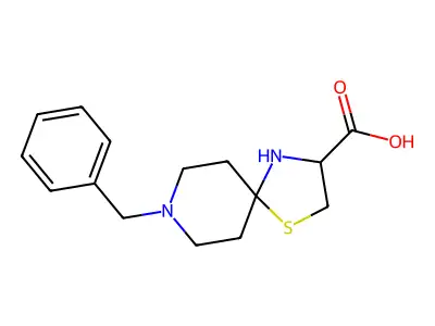 8-Benzyl-1-thia-4,8-diazaspiro[4.5]decane-3-carboxylic acid structure