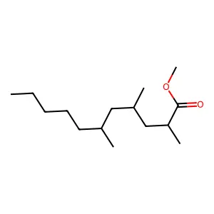 Undecanoic acid, 2,4,6-trimethyl-, methyl ester structure