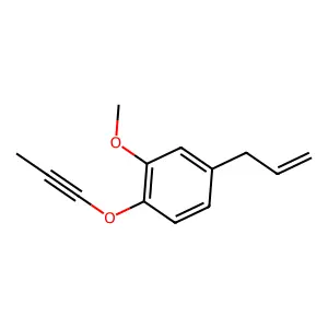 2-Methoxy-4-(2-propen-1-yl)-1-(1-propyn-1-yloxy)benzene structure